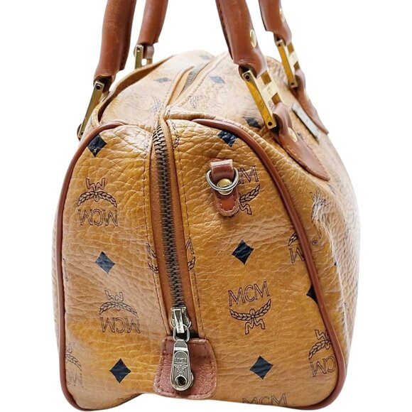 (L3) MCM Hand Bag Brown PVC - Picture 2 of 9